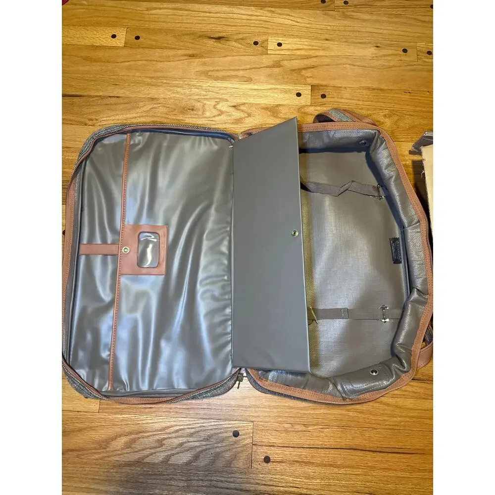 Vtg Samsonite Tweed Suitcase Special Collection Luggage Travel Case 14” in